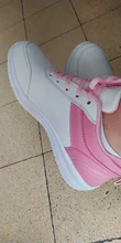 Zapatillas de deporte de cuero sintético para mujer, zapatos informales transpirables planos para correr