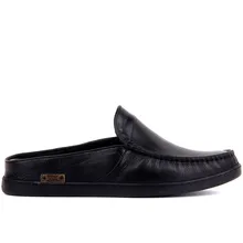 Sail-Lakers черные кожаные мужские уличные тапочки