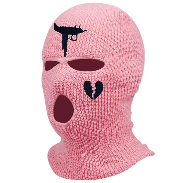 1 pièce Cagoule Bonnet Tricoté Avec Masque De Protection Pour Homme , Hiver  Chaud Coupe-Vent Ski Chapeau Pour Extérieur Équitation & Drôle Fête, Mode  en ligne