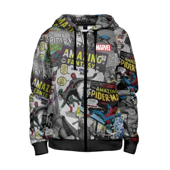 

Children's sweatshirt 3D with zipper Spider-Man comics