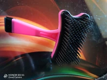 Cepillo para mascotas cepillado de pelo de plástico automático herramienta de eliminación de perro gato peine de pelo suelto para caras de mascotas boquilla de piel aseo azul, rosa, naranja