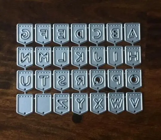 Прошитый баннер с буквами алфавита трафареты для DIY скрапбукинга декоративный