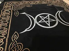 Mantel de cartas de Tarot constelaciones de 50x50cm, tela de terciopelo para adivinación, juegos de mesa, almohadilla para tarjetas de oráculo, runas, suministros de brujería