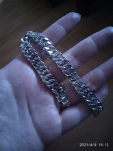 Pulsera de eslabones de cadena de acero inoxidable para hombre, brazalete de cadena de mano a la moda, brazalete Simple de joyería para regalo de novio