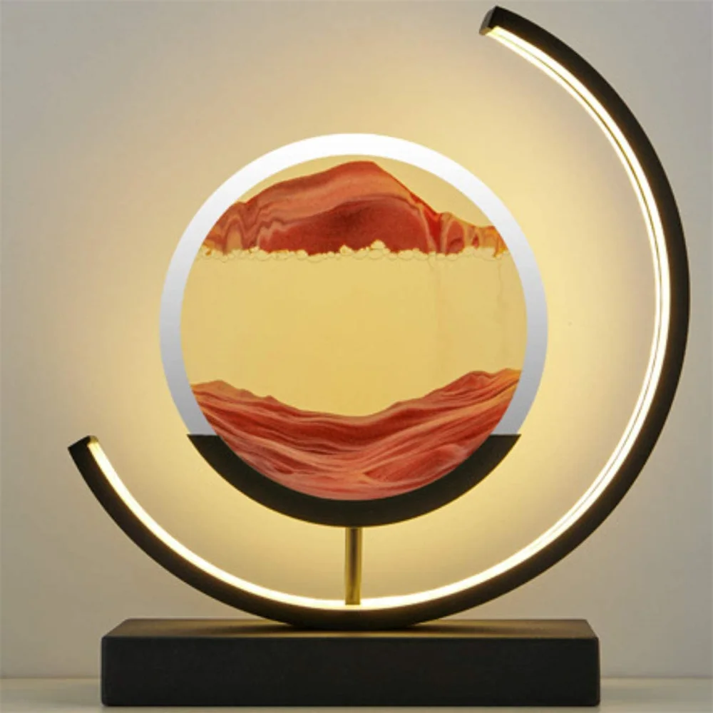 7/12 дюймов движущийся песок художественная картина круглое стекло 3D глубокий