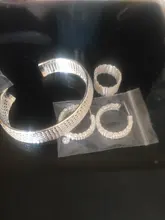 Anillo de Plata de Ley 925 para mujer, regalo de Navidad, net, regalos de fiesta de boda, brazaletes, pendientes de tuerca, conjunto de joyería delicada S249