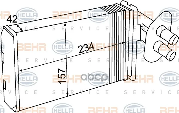 8fh 351 308-741_радиатор Печки! С Ac Vw T4 All 90 Hella 8fh351308741 HELLA арт. 8FH351308741