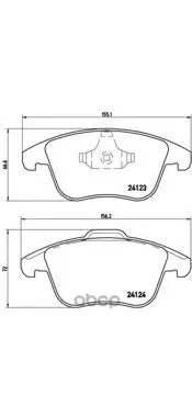 Колодки Тормозные Land Rover Range Rover Evoque 11- Передние Brembo P44020 Brembo арт. P44020