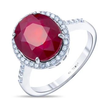 

Silver ring with Ruby Nat. (h) and cubic zirconia