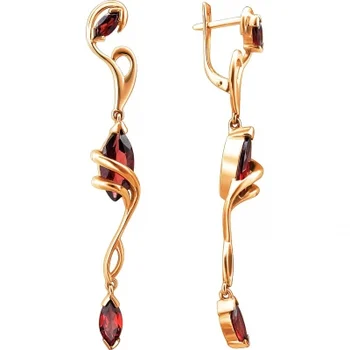 

Esthete earrings with 6 grenades in red gold