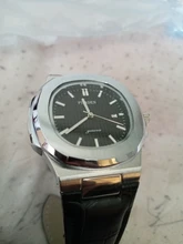 PLADEN-Reloj de pulsera de cuarzo para hombre, de negocios, de lujo, a la moda, correa de acero inoxidable, azul degradado, reloj calendario a prueba de agua