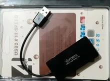 GOOJODOQ-Adaptador de Cable divisor de 4 puertos USB 2,0 para ordenador portátil, PC, Macbook, Delgado Hub USB 2,0 de alta velocidad