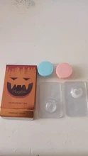 Lentes de contacto para Cosplay, lentillas de Color rojo y blanco para ojos de Halloween, 1 par