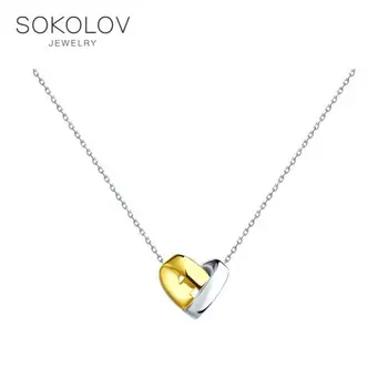 

Necklace SOKOLOV made of gilded silver fashion jewelry 925 women's male