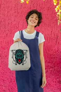 

Angemiel Bag Blue Gorilla And Triangle Cloth Backpack