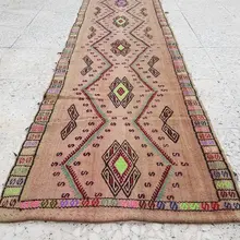 Алмазная узкая Бохо келим для прихожей 1'9'' X 12'1''/54x369 см