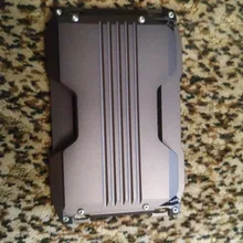 DIENQI-Tarjetero de Metal RFID para hombre, billetera minimalista con identificación de negocios, Tarjetero