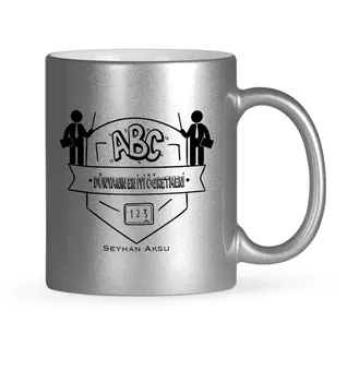 

Personalized World Best Öğretmeni Silver Gilt Mug Cup-18