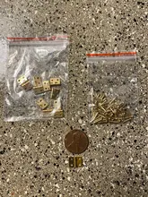 12 Uds Mini pequeño pesado grande joyería pecho regalo musical, de madera caja de casa de muñecas bisagra de la puerta del gabinete con tornillos de 4 tamaños