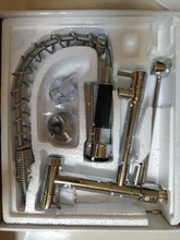 Kitchen Faucet Dual-Spout Golden-Spring 360-Rotation Swivel Side Tap Sink