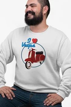 

Angemiel Wear I Love Vespa White Men 'S Sweatshirt