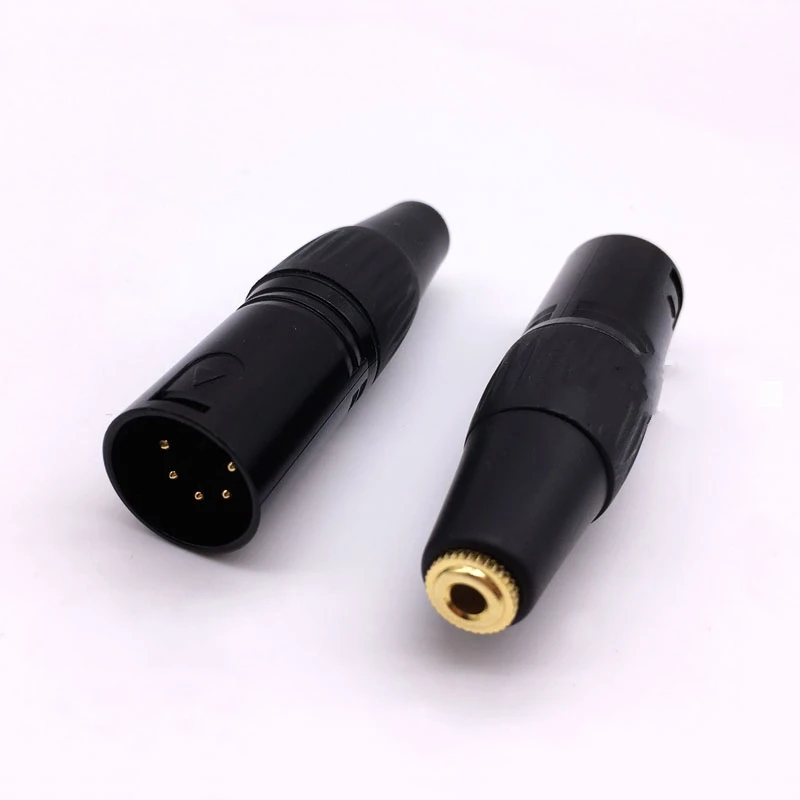 3 5mm Headphone Female to 5 Pin XLR Male Camera Monitoring Headphone Extension Connector 5P XLR to 3 5mm Female