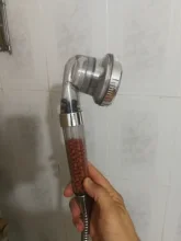 Bath-Head Shower Adjustable High-Pressure Stone Stream Negative-Ion Handheld Ce 