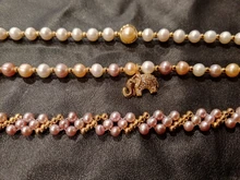 Lnngy-pulsera de oro de 14K con varias capas para mujer, brazalete trenzado de perlas ovaladas naturales de agua dulce de 4-5mm, joyería