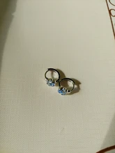 Pendiente de tuerca de Plata de Ley 925 para mujer y niña, aretes de diseño de garra de gato de circón azul, joyería para oreja 2020