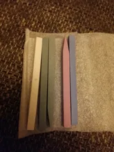 5 uds. De limas de cuarzo para uñas, bloque de tope de lijado profesional en forma de V, removedor de cutículas, herramientas de manicura CH1000