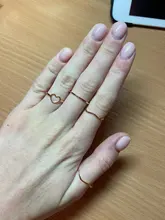 Conjunto de anillos de ondas de corazón de oro rosa para mujer, anillos geométricos minimalistas de Metal, joyería de fiesta 2021