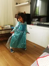 Disfraz de Frozen azul para niñas pequeñas, vestido de princesa de nieve, vestido de Reina Up, Fiesta infantil, Cosplay, vestido de tul de 3 a 8 años