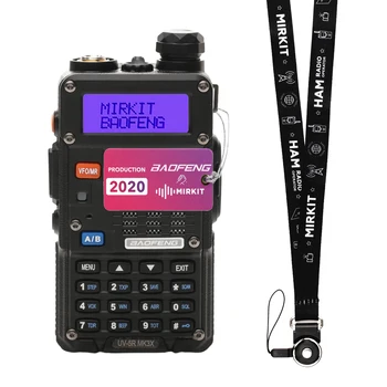 

Walkie Talkie baofeng uv-5r mk3x, Power 5W, 2100 mAh Li-Ion, three range: VHF, 1.25m, UHF + walkie talkie strap mirkit