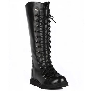 

FootCourt- Black Men's Boots Genuine Leather Original Brand High Quality Designers Boots Zipper New Fashion Biker Boots By ETOR