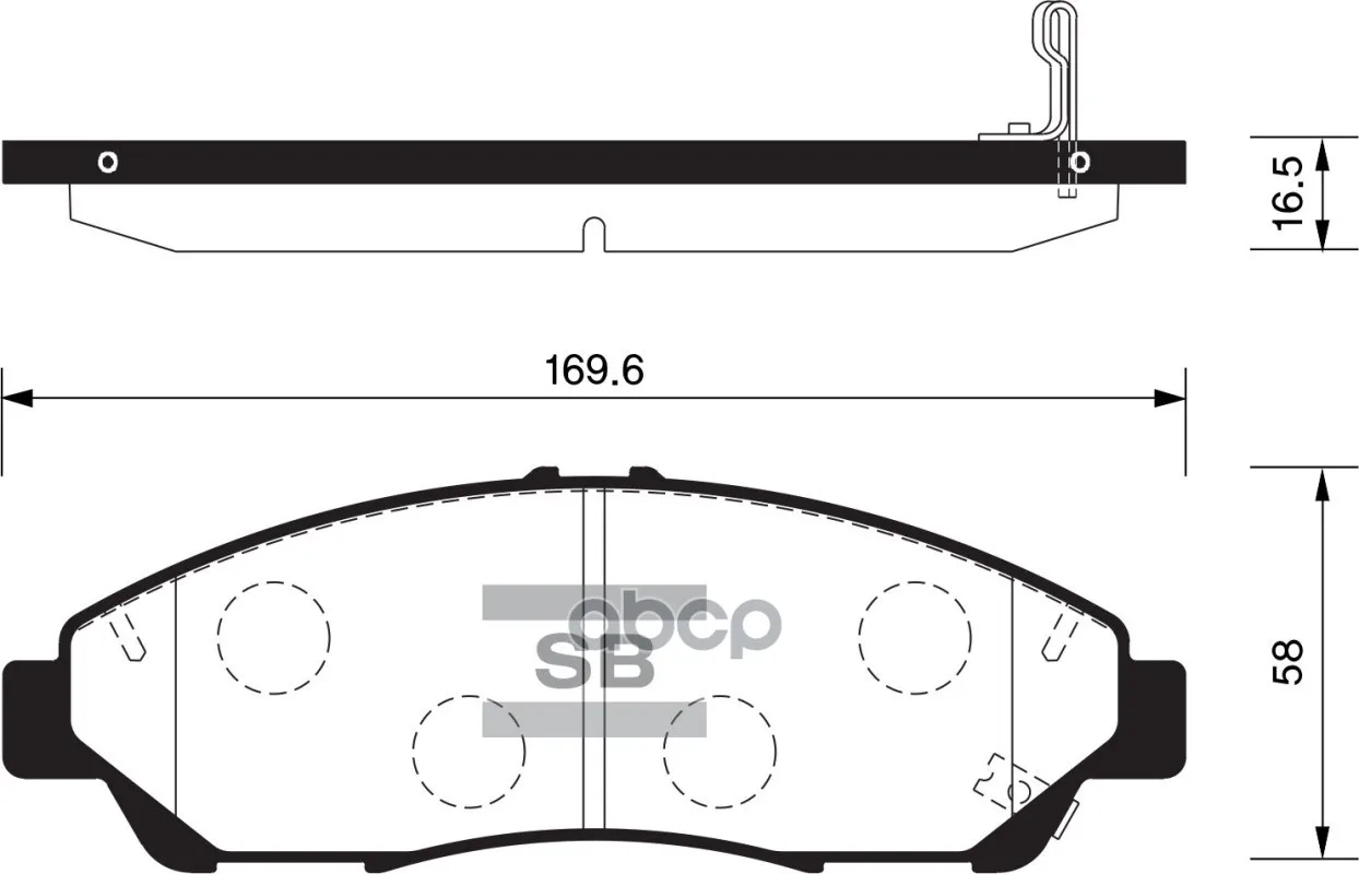 Sp1452_[45022stxa00]!Колодки Дисковые П Acura Mdx/Zdx 07-11, Honda Pilot 09-11 Sangsin Brake Sp1452 Sangsin brake арт. SP1452