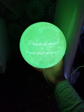 Night-Light Moon-Lamp Gift Photo-Customized 3d-Printing Rechargeable Personality 