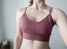 Sports-Bra Seamless-Crop-Top Active-Tank Wmuncc-Strap Gym Workout Push-Up Yoga Women Fitness