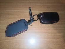 Funda de cuero para llaves de 2 vías, nuevo estilo, sistema de alarma para coche, de seguridad en dos sentidos, versión rusa