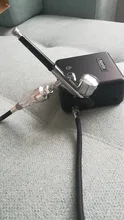 Nasedal-compresor de aerógrafo de doble acción, función de parada automática, conjunto PISTOLA DE PULVERIZACIÓN, interruptor táctil de potencia ajustable, 0,2mm/0,3mm/0,5mm