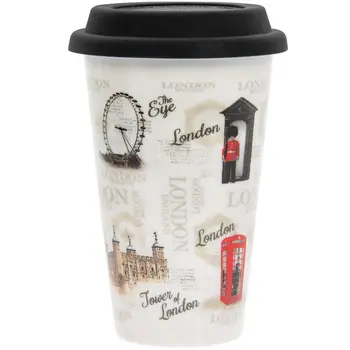

Mug with silicone lid sights London