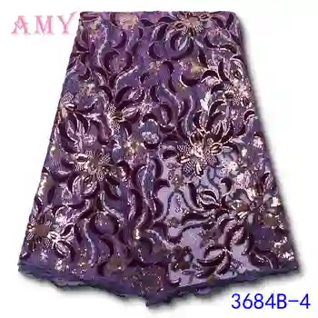 

African Embroidery Lace 2020 High Quality Fabric With Sequens Beautiful French Tulle AMY3684B