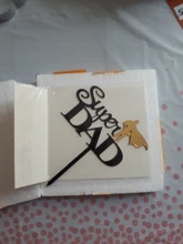 Cake-Decorations Topper Birthday Cupcake Daddy Happy-Fathers Acrylic Party Best Super-Dad