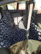 Portadores Del Perro Huella PERRERA CARAMELO Impermeable Trasero Hacia Atrás la Cubierta de Asiento de Coche Perro Esteras Hamaca Protector Con Cinturón de Seguridad D1010