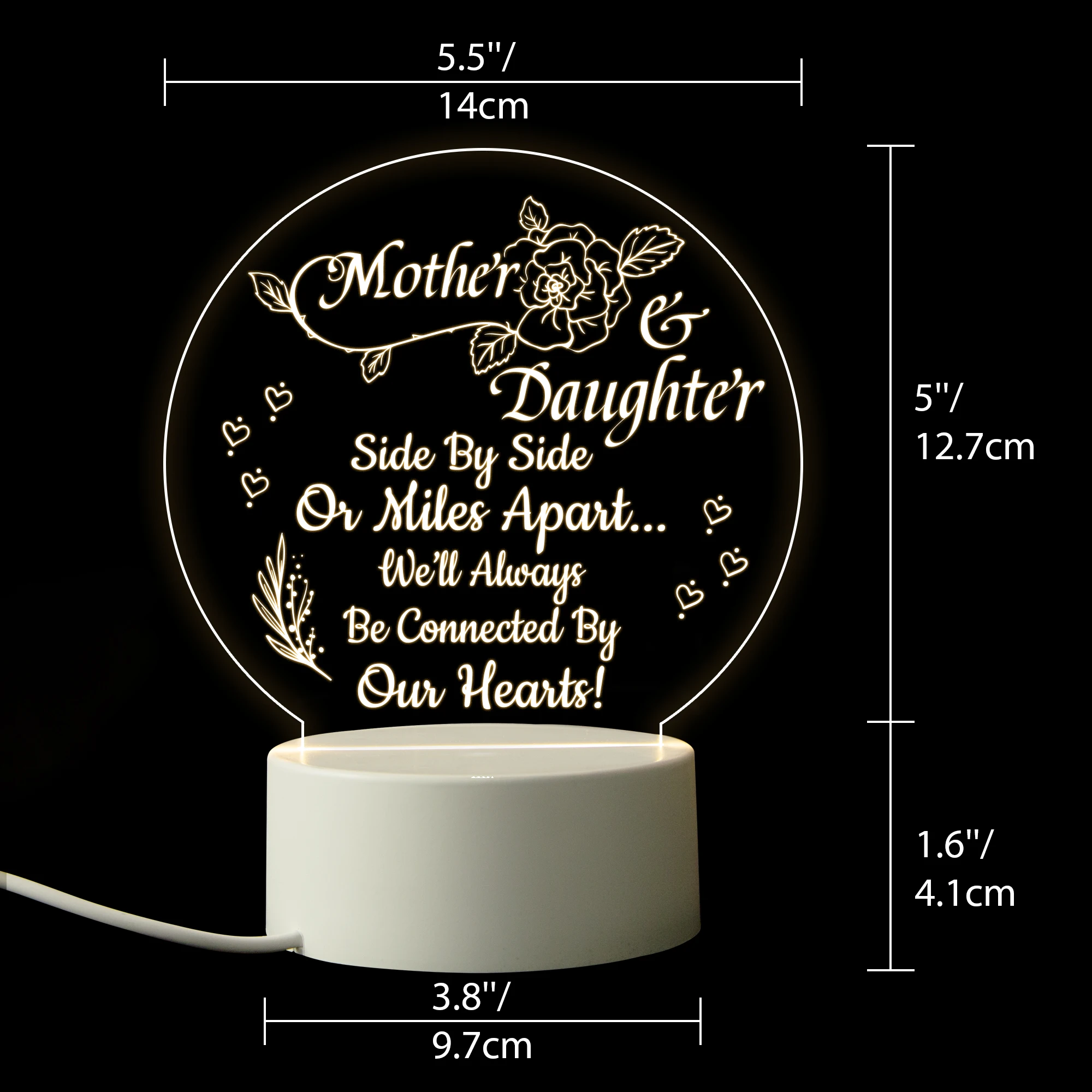 Surprised Night Light Gift for Daddy Mommy Personalized Birthday Holiday Present Fancy Lighting Family Bedroom Decorative  Lamp night light for bedroom