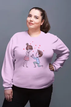 

Angemiel Wear Marriage Proposal That Young Love Pink Women Sweatshirts