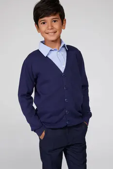 

DeFacto New Boys V-neck Knitted Cardigans Solid Fashion Slim Casual Boys Cardigans Autumn Joker - K8836A619AU