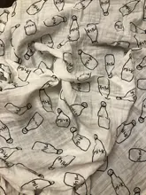 Manta de muselina para bebé, edredón de algodón para bebé, 120cm x 110cm, manta de muselina para bebé, pañal de muselina 120