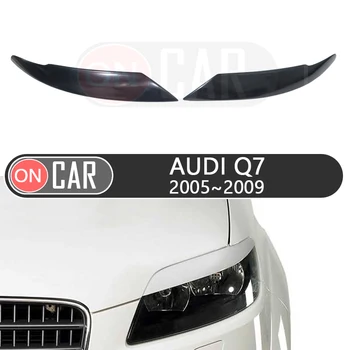 

For Audi Q7 2005- headlights eyelids car styling eyebrows trim stickers cover brows eyelids trims tuning decoration