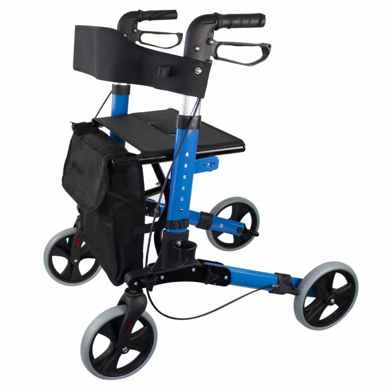 Walkers For Elderly, Brakes, Foldable, 4 Wheels, Walker For Adults