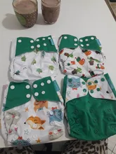 Happyflute 4 unids/set lavable ecológico tela cubierta de pañal ajustable reutilizable de tela pañales pañal de tela de fit 3-15kg bebé